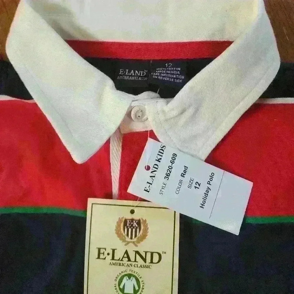 Eland kids holiday polo, nwt size 12 - Picture 2 of 3